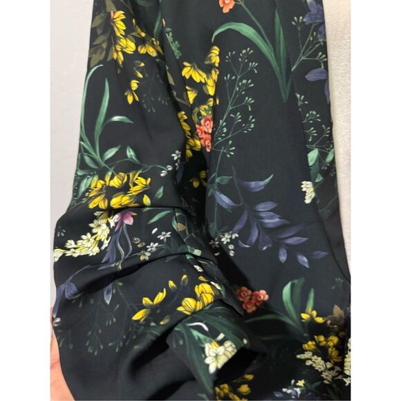 Chico’s floral black blazer ruched sleeve open front (1) U.S 8 - Picture 3 of 11